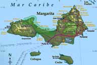 Karte von Isla Margarita