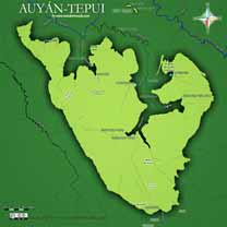 Karte des Auyan-Tepui