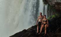 Hinter einem Vorhang aus Wasser